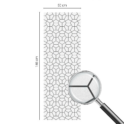 Película decorativa para janela privacidade cubos geométricos