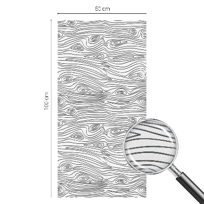 Película decorativa para janela privacidade Linhas de madeira