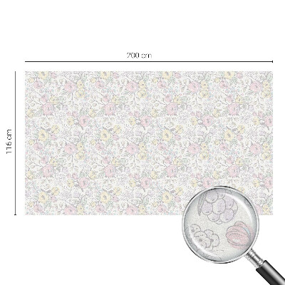 Película de vidro vitral autocolante Estampa floral