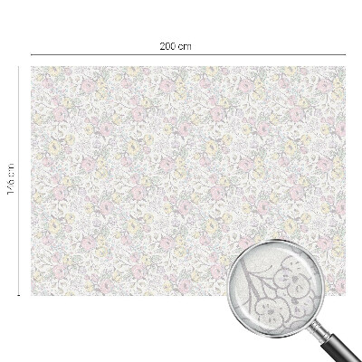 Película de vidro vitral autocolante Estampa floral