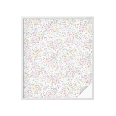 Película de vidro vitral autocolante Estampa floral