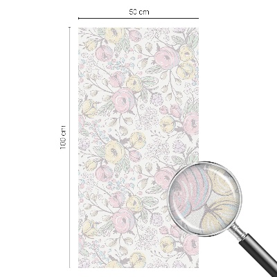 Película de vidro vitral autocolante Estampa floral