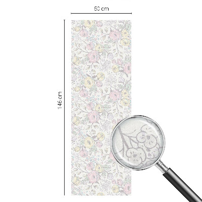 Película de vidro vitral autocolante Estampa floral