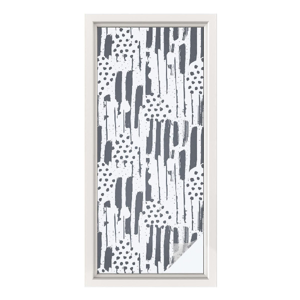 Película decorativa para janela privacidade Listras e bolinhas