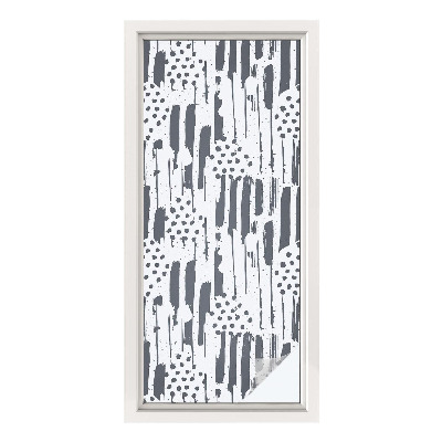 Película decorativa para janela privacidade Listras e bolinhas