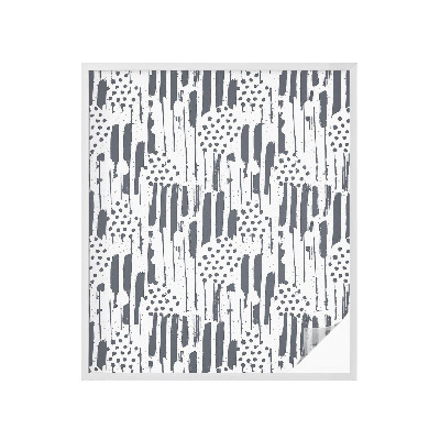 Película decorativa para janela privacidade Listras e bolinhas