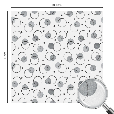 Película de vidro vitral autocolante Rodas cinzentas