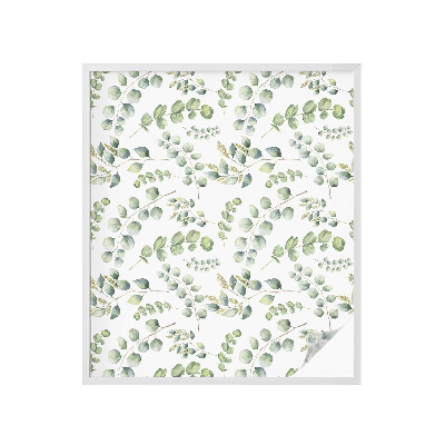 Película de privacidade para janela efeito vitral Folhas botânicas