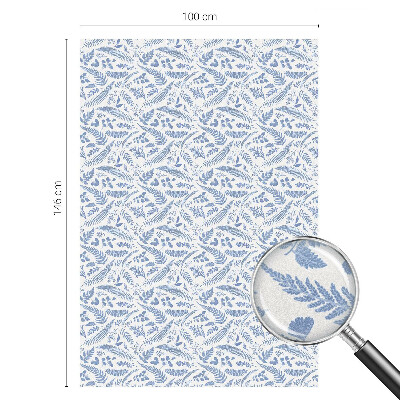 Película de vidro vitral autocolante Folhas de samambaia