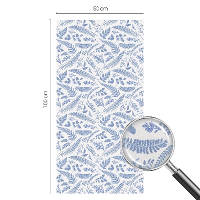 Película de vidro vitral autocolante Folhas de samambaia