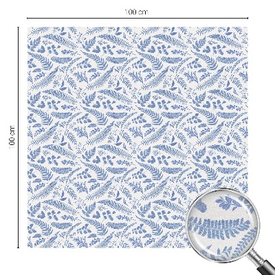 Película de vidro vitral autocolante Folhas de samambaia