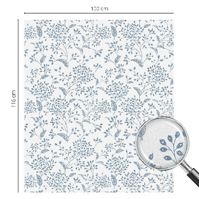 Vinil para vidro privacidade padrão vitral motivo vegetal