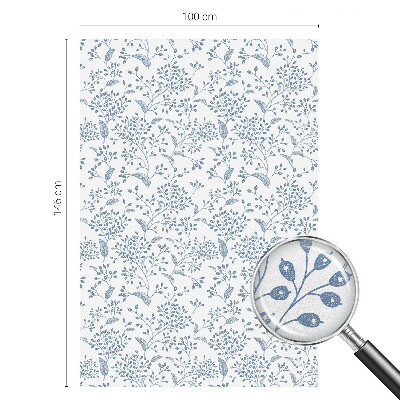 Vinil para vidro privacidade padrão vitral motivo vegetal