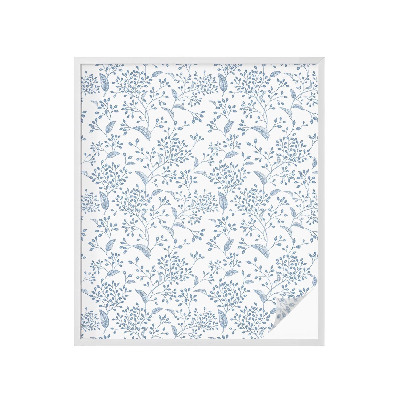 Vinil para vidro privacidade padrão vitral motivo vegetal