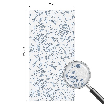 Vinil para vidro privacidade padrão vitral motivo vegetal