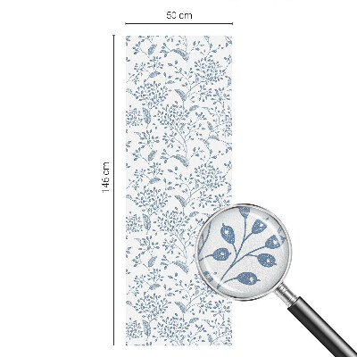 Vinil para vidro privacidade padrão vitral motivo vegetal