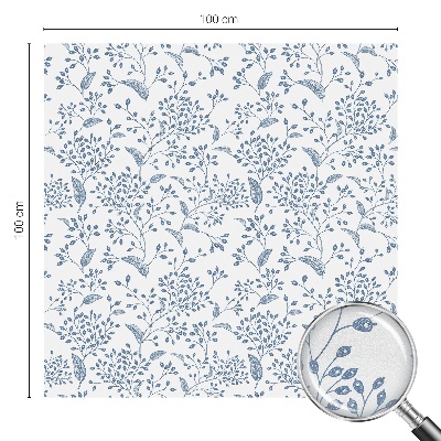 Vinil para vidro privacidade padrão vitral motivo vegetal