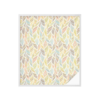 Película de vidro vitral autocolante penas de arco-íris