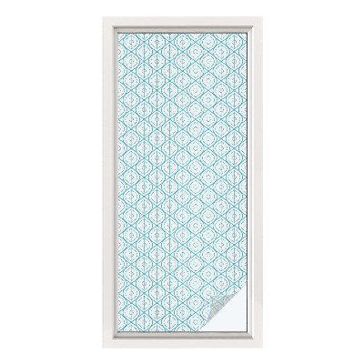 Vinil para vidro privacidade padrão vitral Simetria oval