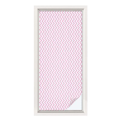 Película de vidro vitral autocolante ziguezagues rosa