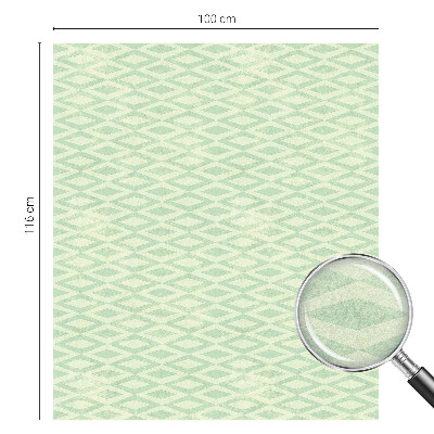 Vinil para vidro privacidade padrão vitral Losangos verdes