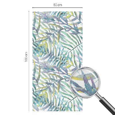 Película decorativa para janela privacidade Aquarela tropical