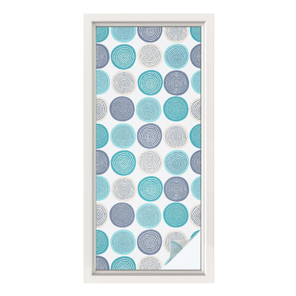 Película de privacidade para janela efeito vitral Círculos geométricos