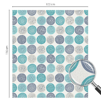 Película de privacidade para janela efeito vitral Círculos geométricos