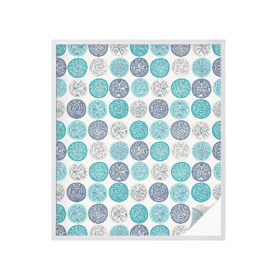 Película de privacidade para janela efeito vitral Círculos geométricos