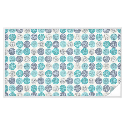 Película de privacidade para janela efeito vitral Círculos geométricos