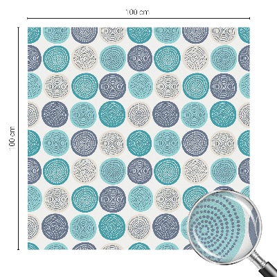 Película de privacidade para janela efeito vitral Círculos geométricos