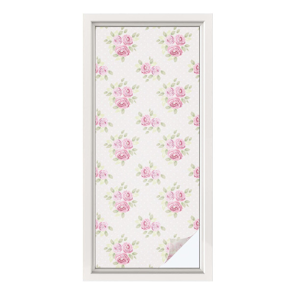 Película de vidro vitral autocolante Estampa floral