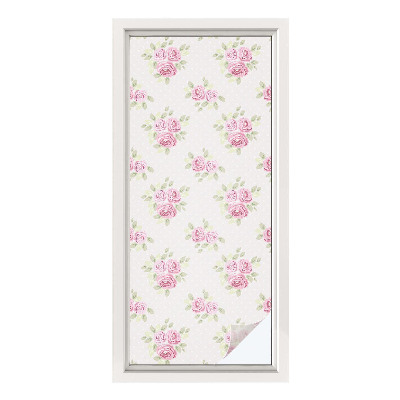 Película de vidro vitral autocolante Estampa floral
