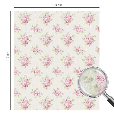 Película de vidro vitral autocolante Estampa floral