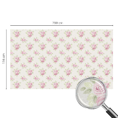 Película de vidro vitral autocolante Estampa floral