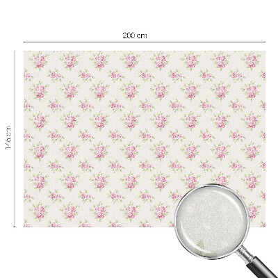 Película de vidro vitral autocolante Estampa floral