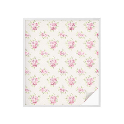 Película de vidro vitral autocolante Estampa floral