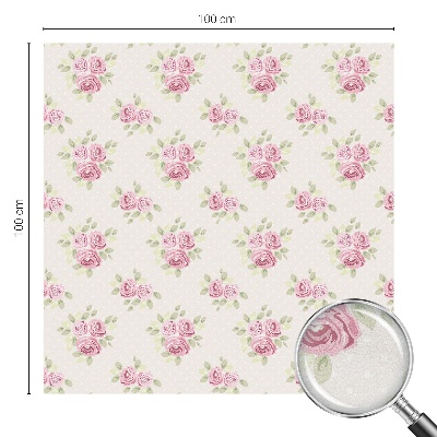 Película de vidro vitral autocolante Estampa floral