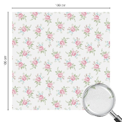 Película vidro janela privacidade Rosas românticas