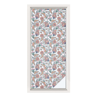 Vinil para vidro privacidade padrão vitral Elegância floral