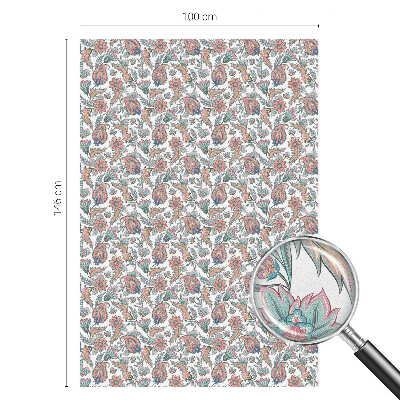 Vinil para vidro privacidade padrão vitral Elegância floral