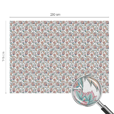 Vinil para vidro privacidade padrão vitral Elegância floral