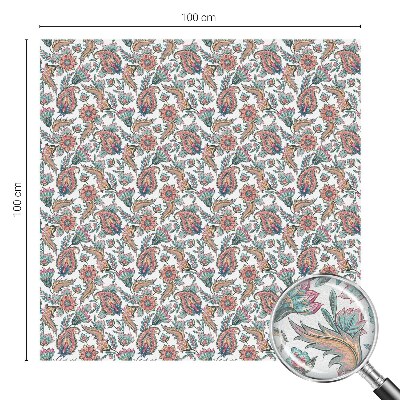 Vinil para vidro privacidade padrão vitral Elegância floral