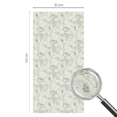 Película de vidro vitral autocolante Padrão botânico