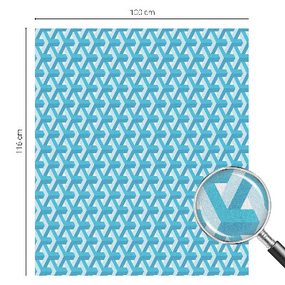 Vinil para vidro privacidade padrão vitral cubos geométricos