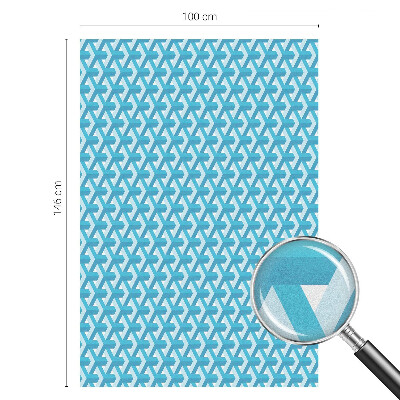 Vinil para vidro privacidade padrão vitral cubos geométricos