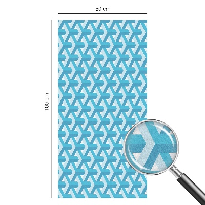 Vinil para vidro privacidade padrão vitral cubos geométricos