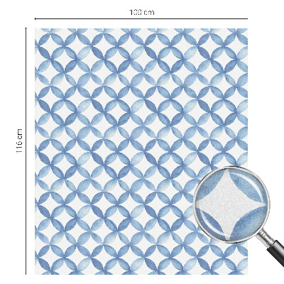 Película de vidro vitral autocolante Flores geométricas