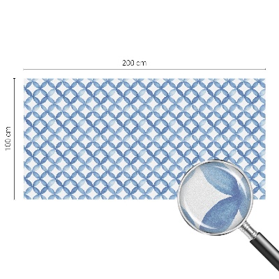 Película de vidro vitral autocolante Flores geométricas