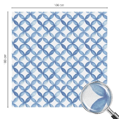 Película de vidro vitral autocolante Flores geométricas